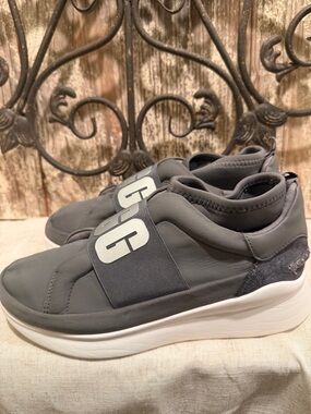 UGG Slip-On Sneakers in Dark Gray with White Sole UGG Neutra Sneaker 7.5